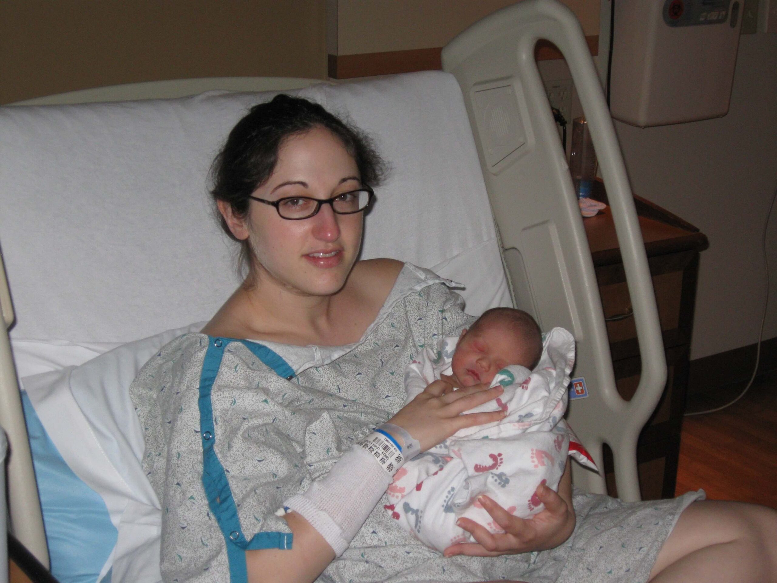 Here I am with my 6.5lb baby. I was definitely not diabetic. I had no idea what I was in for.