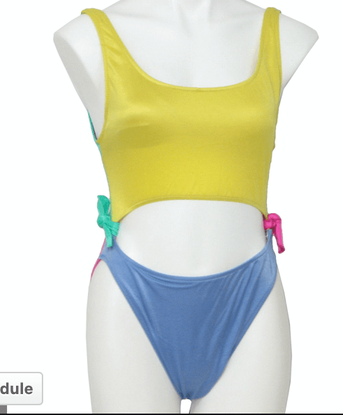 80's cut out swimsuit